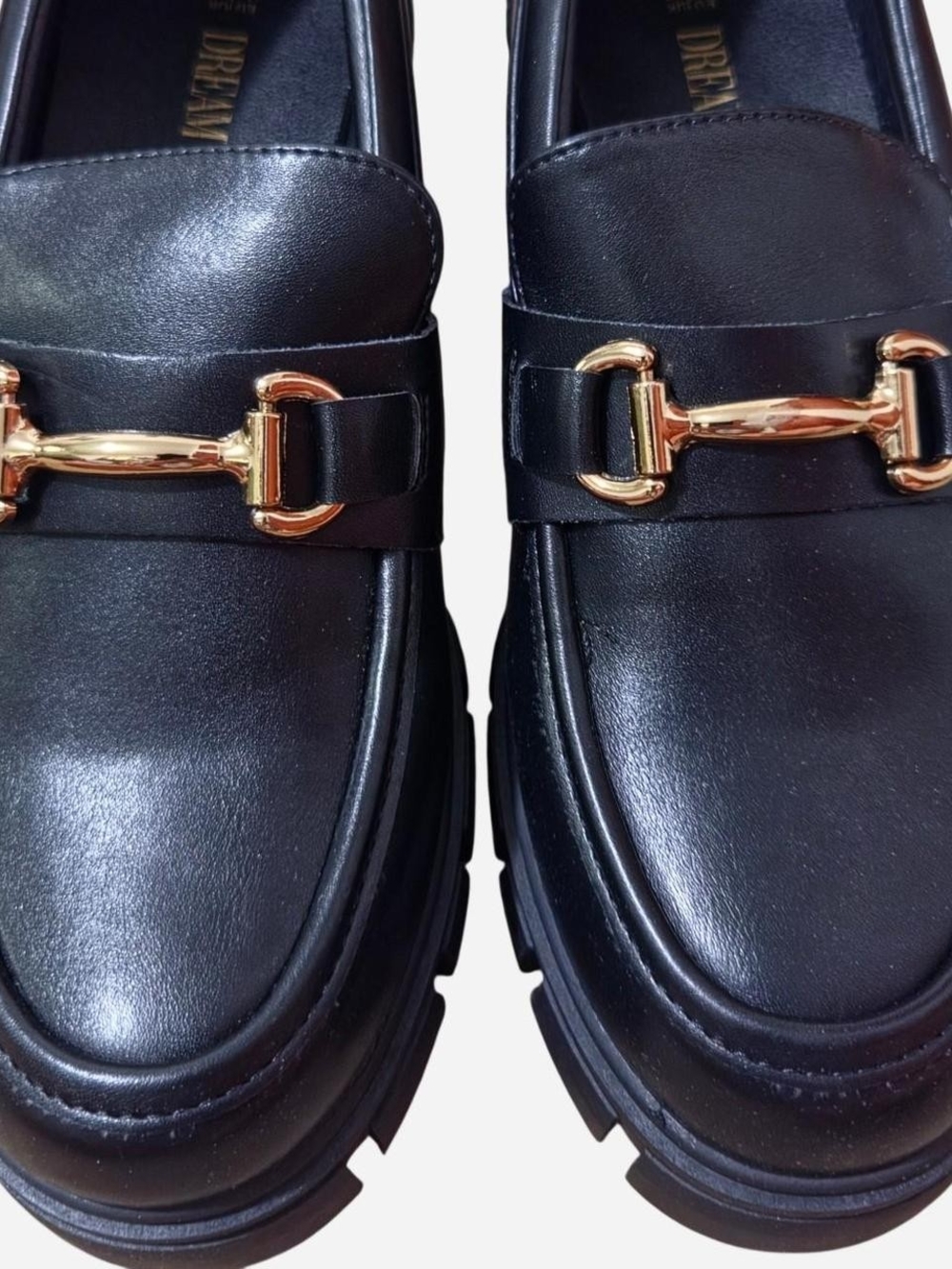 Womens Dream Pairs Loafers with Gold Hardware